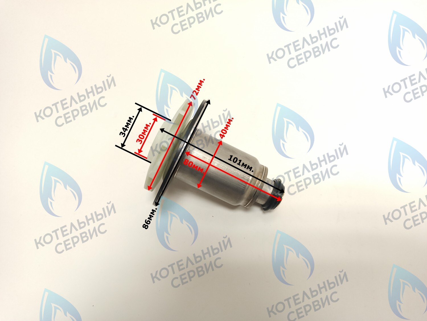 PPR-W30CW-40-04 Втулка ротор насоса (по часовой стрелке) аналог WILO 15/6 (втулка 40мм, колесо 72/30мм) (керам. вал) в Орске