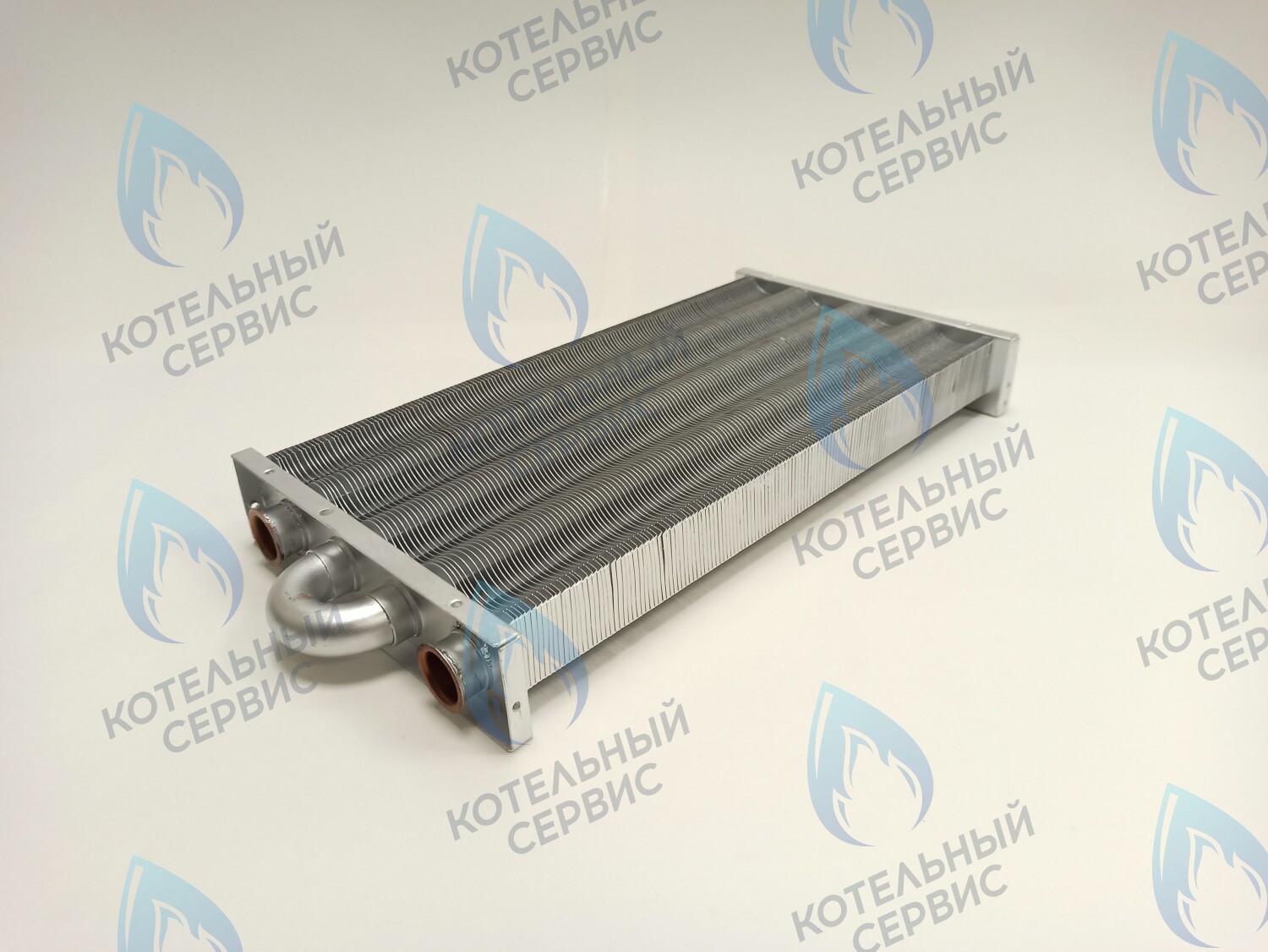 EM021-348 Теплообменник первичный основной (без фитингов) 348мм 147 FIN (350MSC) (3318109500, 3318113000, 3318113020) DAEWOO в Орске