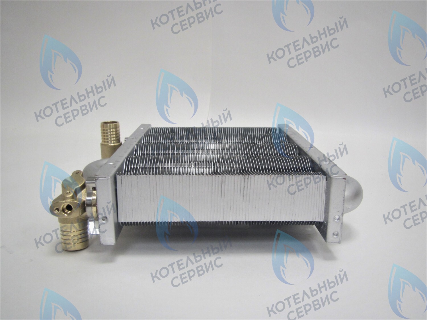 EM021-142-Фитинг-Комп Теплообменник первичный основной (с фитингами) 142мм 67 FIN (100 HSG/ICH/MSC) DAEWOO в Орске