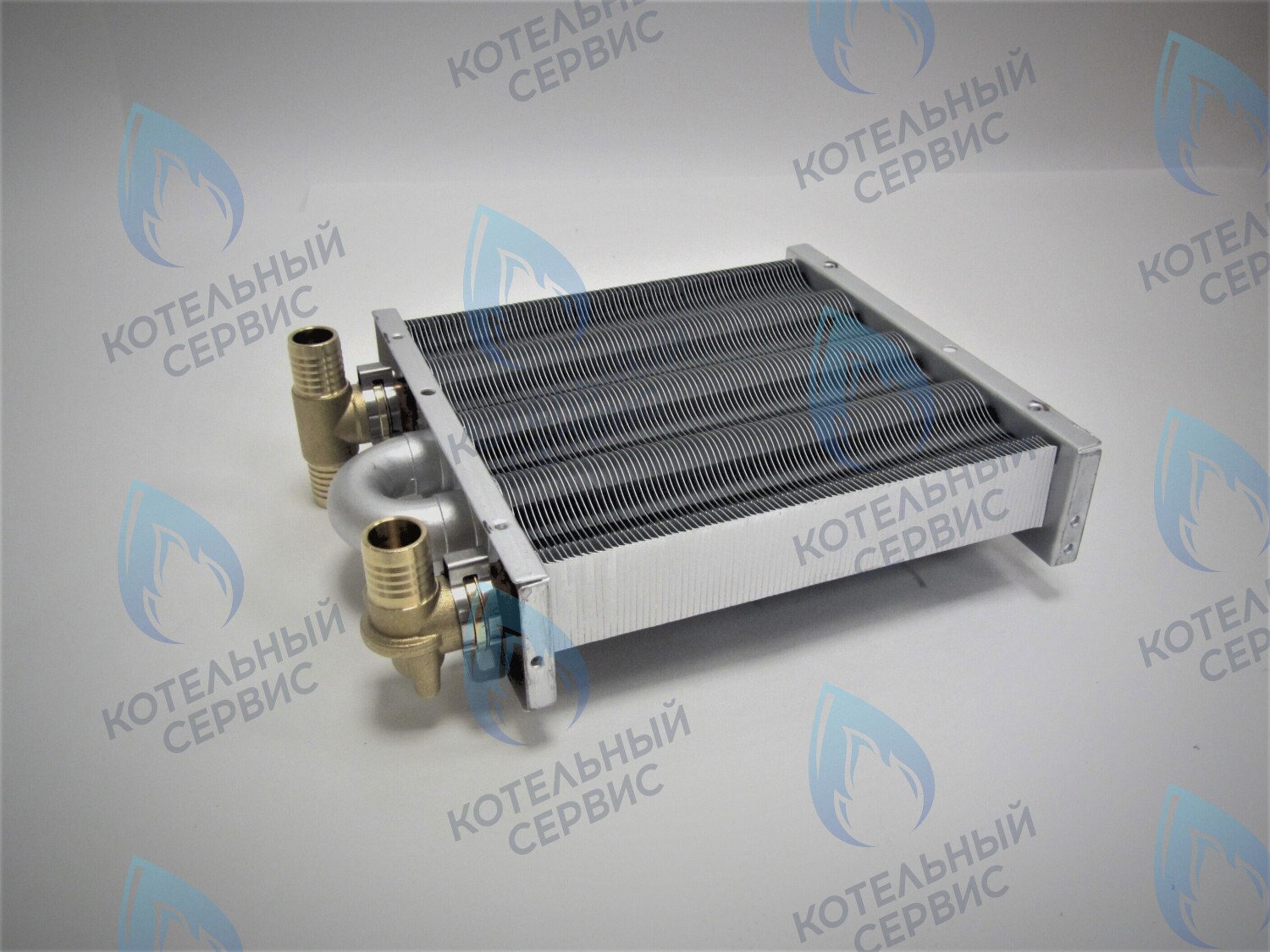 EM021-180-Фитинг-Комп Теплообменник отопления с фитингами (180 мм) 85 FIN (130-200 HSG/ICH/MSC) DAEWOO в Орске