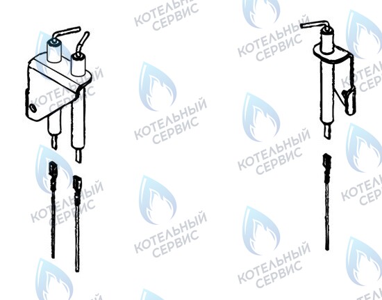 87199051490 Комплект электродов розжига с кабелями U02X-24K/U042-24K/ZSA/ZWA/ZWE BOSCH в Орске