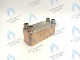 Теплообменник вторичный (ГВС) подключение 4x3/4" 60кВт (32 пластины)
