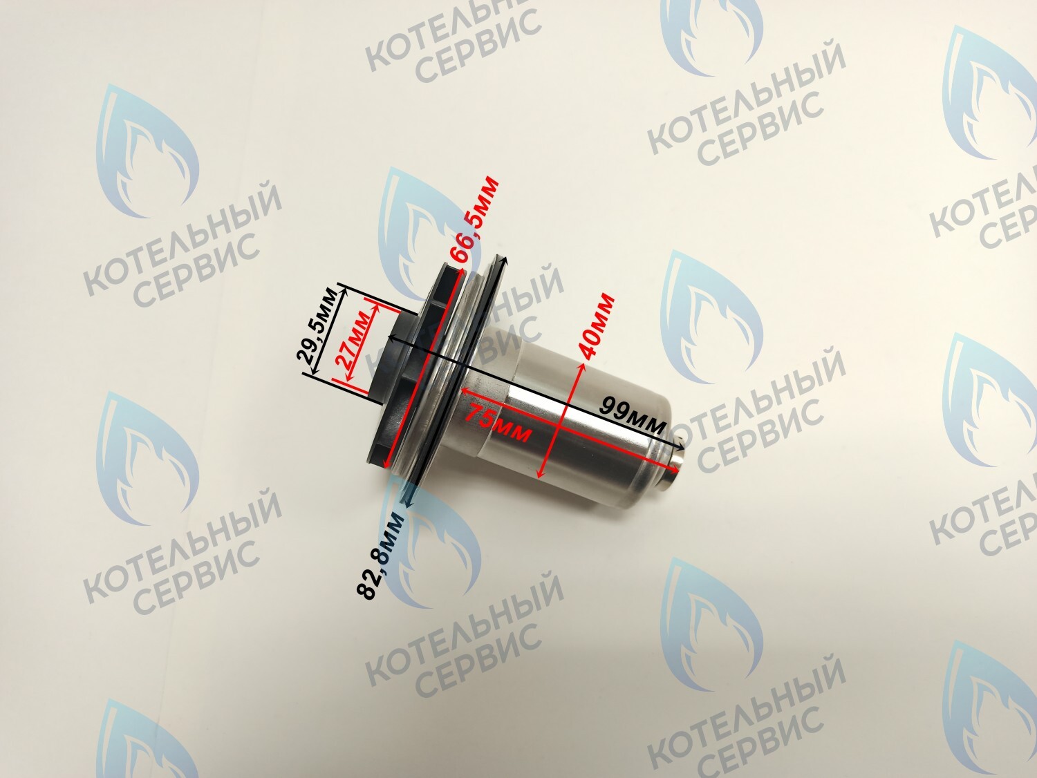 PPR-G27CW-40-66 Втулка ротор насоса (по часовой стрелке) Ariston (65153611) (втулка 40мм, колесо 66,5/27мм) в Орске