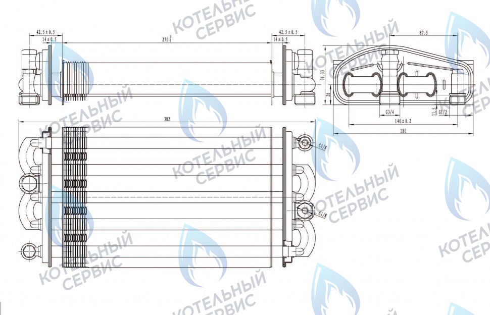 C40.132 Теплообменник битермический FONDITAL Victoria Compact CTN 24 / NOVA FLORIDA Vela Compact CTN 24 AF в Орске