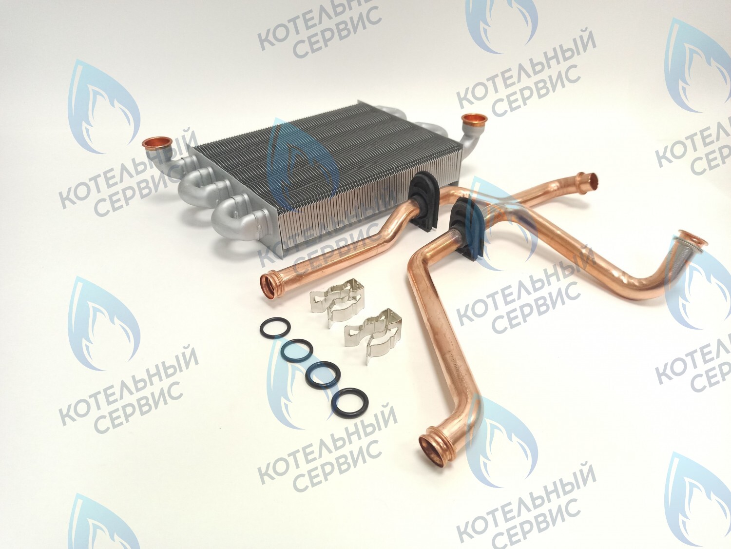 65119090 Теплообменник основной медный (первичный) в комплекте 2 трубки ARISTON ALTEAS X, CARES X, CLAS X, GENUS X, HS X в Орске