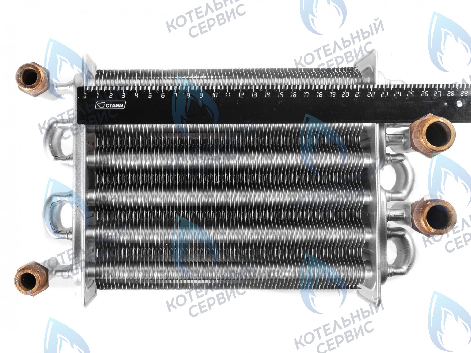 EB044-230 Теплообменник битермический 230мм 223мм (наружный-внутренний) KoreaStar Ace 24 (KS90263870), Ferroli Domina PRO 24 (398063870) в Орске