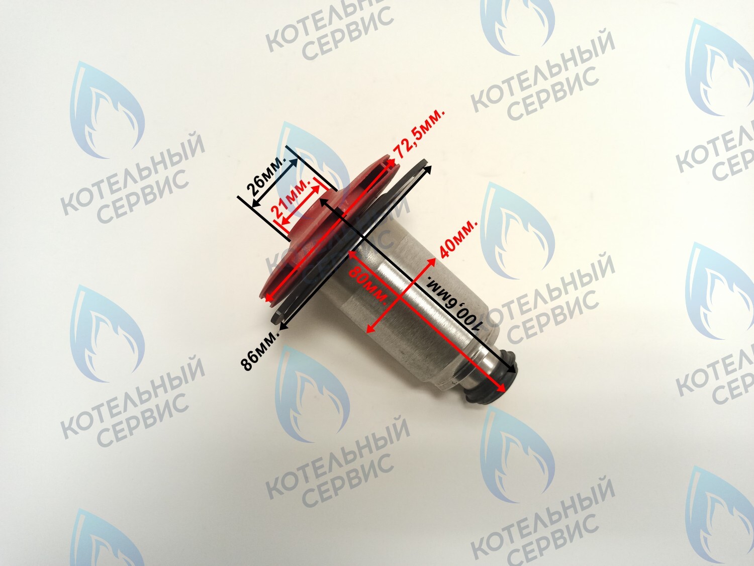 PPR-W21CW-40-09 ОРИГИНАЛ Втулка ротор насоса (по часовой стрелке) WILO 15/6 (втулка 40мм, короткая 80мм, колесо 72/21мм) в Орске