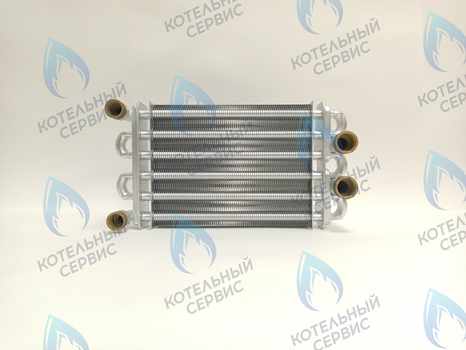 EB011-230 Теплообменник битермический 230мм 18кВт Gazlux Economy 18-T-1/-С-1 (02-2001) в Орске