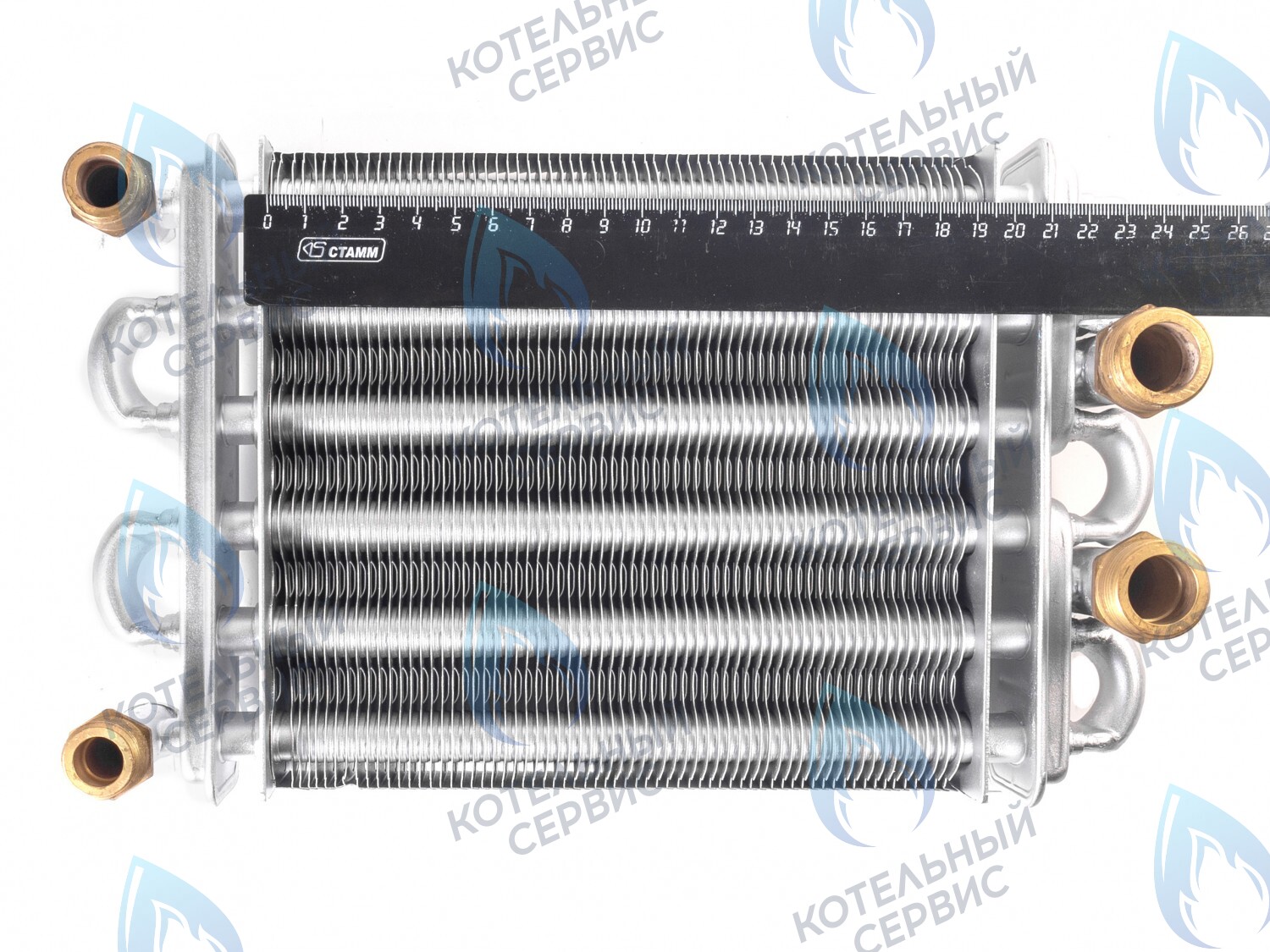 A20104 Теплообменник битермический 20см (L=196мм) 18кВт (10070004) HAIER, HEC в Орске